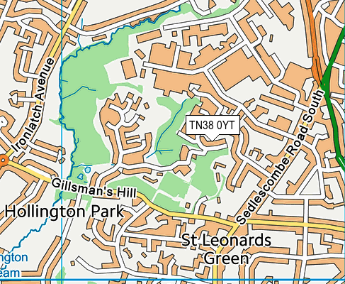 TN38 0YT map - OS VectorMap District (Ordnance Survey) TN38 0YT map - OS VectorMap District (Ordnance Survey)