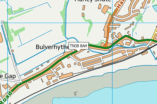 TN38 8AH map - OS VectorMap District (Ordnance Survey) TN38 8AH map - OS VectorMap District (Ordnance Survey)