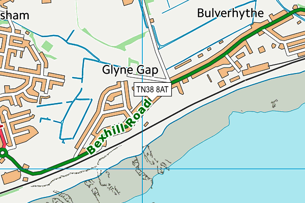TN38 8AT map - OS VectorMap District (Ordnance Survey) TN38 8AT map - OS VectorMap District (Ordnance Survey)