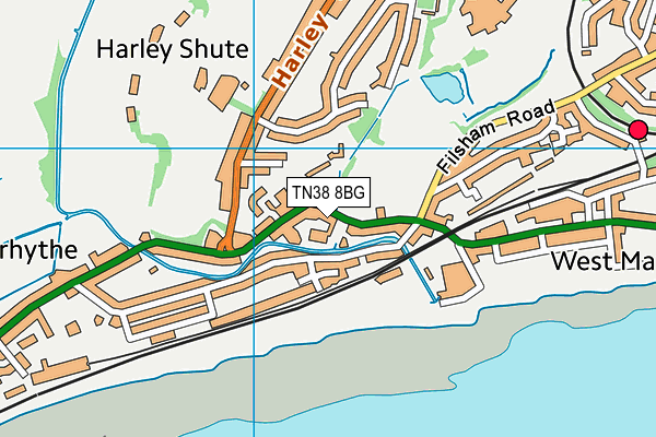 TN38 8BG map - OS VectorMap District (Ordnance Survey) TN38 8BG map - OS VectorMap District (Ordnance Survey)