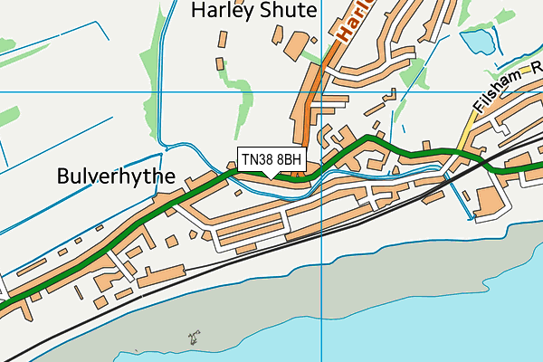 TN38 8BH map - OS VectorMap District (Ordnance Survey) TN38 8BH map - OS VectorMap District (Ordnance Survey)