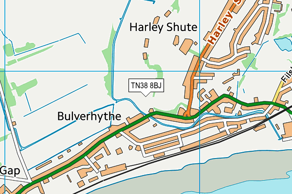 TN38 8BJ map - OS VectorMap District (Ordnance Survey) TN38 8BJ map - OS VectorMap District (Ordnance Survey)