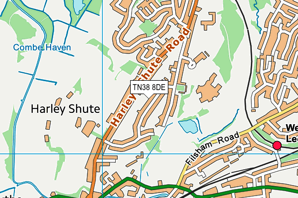 TN38 8DE map - OS VectorMap District (Ordnance Survey) TN38 8DE map - OS VectorMap District (Ordnance Survey)