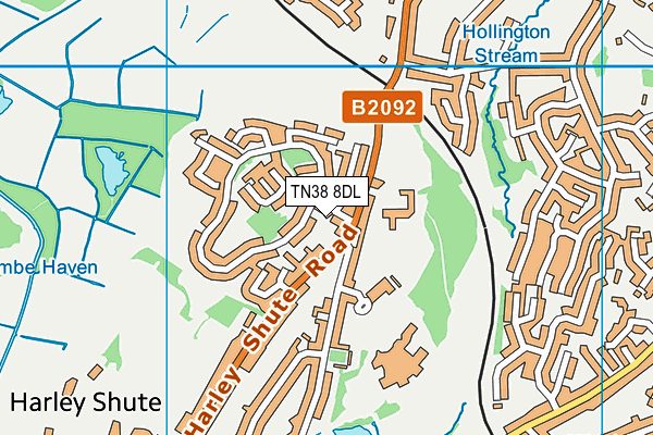 TN38 8DL map - OS VectorMap District (Ordnance Survey) TN38 8DL map - OS VectorMap District (Ordnance Survey)