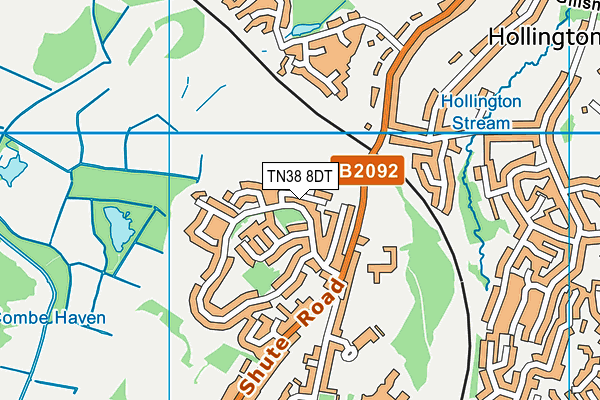 TN38 8DT map - OS VectorMap District (Ordnance Survey) TN38 8DT map - OS VectorMap District (Ordnance Survey)