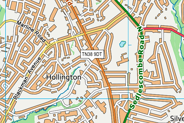 TN38 9DT map - OS VectorMap District (Ordnance Survey) TN38 9DT map - OS VectorMap District (Ordnance Survey)