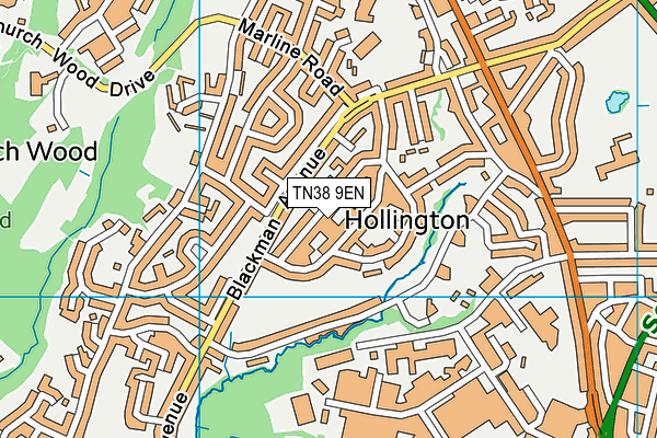 TN38 9EN map - OS VectorMap District (Ordnance Survey) TN38 9EN map - OS VectorMap District (Ordnance Survey)