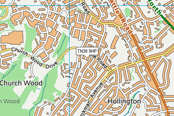 TN38 9HP map - OS VectorMap District (Ordnance Survey) TN38 9HP map - OS VectorMap District (Ordnance Survey)