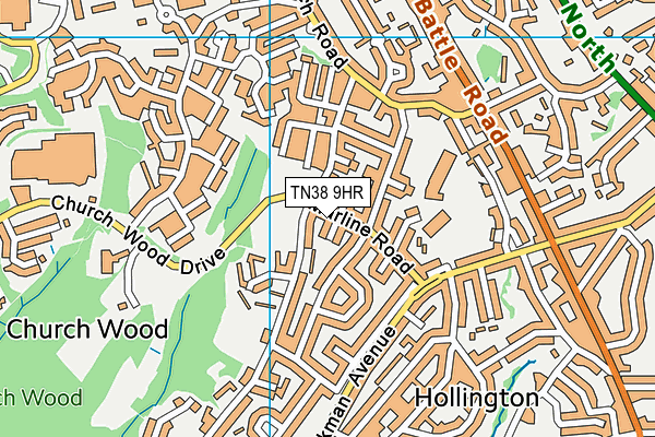 TN38 9HR map - OS VectorMap District (Ordnance Survey) TN38 9HR map - OS VectorMap District (Ordnance Survey)