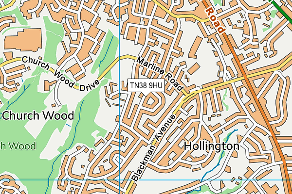 TN38 9HU map - OS VectorMap District (Ordnance Survey) TN38 9HU map - OS VectorMap District (Ordnance Survey)