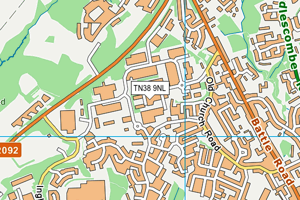 TN38 9NL map - OS VectorMap District (Ordnance Survey) TN38 9NL map - OS VectorMap District (Ordnance Survey)