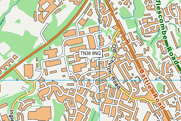 TN38 9NQ map - OS VectorMap District (Ordnance Survey) TN38 9NQ map - OS VectorMap District (Ordnance Survey)