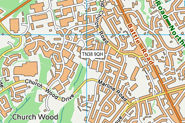 TN38 9QH map - OS VectorMap District (Ordnance Survey) TN38 9QH map - OS VectorMap District (Ordnance Survey)