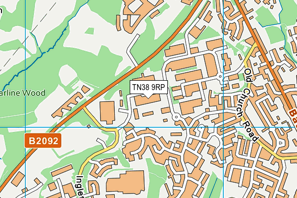 TN38 9RP map - OS VectorMap District (Ordnance Survey) TN38 9RP map - OS VectorMap District (Ordnance Survey)
