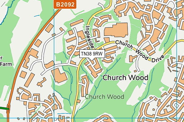 TN38 9RW map - OS VectorMap District (Ordnance Survey) TN38 9RW map - OS VectorMap District (Ordnance Survey)