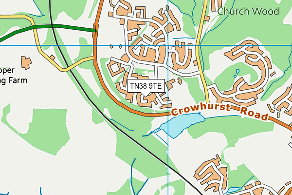 TN38 9TE map - OS VectorMap District (Ordnance Survey) TN38 9TE map - OS VectorMap District (Ordnance Survey)