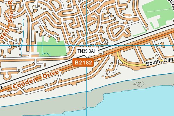 TN39 3AH map - OS VectorMap District (Ordnance Survey) TN39 3AH map - OS VectorMap District (Ordnance Survey)