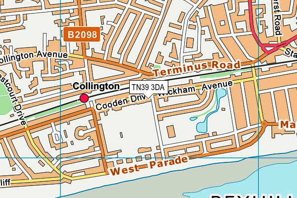 TN39 3DA map - OS VectorMap District (Ordnance Survey) TN39 3DA map - OS VectorMap District (Ordnance Survey)