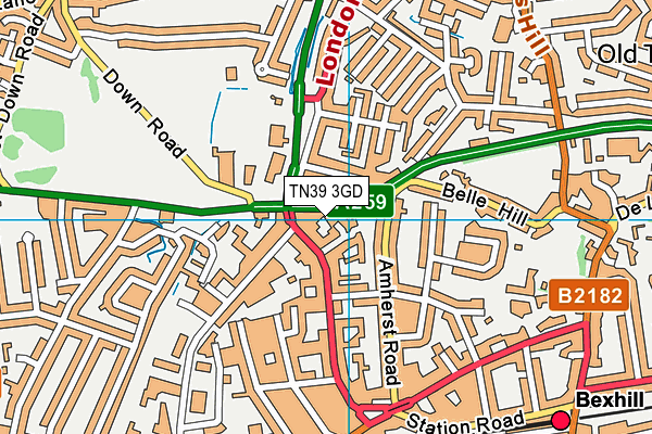 TN39 3GD map - OS VectorMap District (Ordnance Survey) TN39 3GD map - OS VectorMap District (Ordnance Survey)