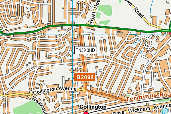 TN39 3HD map - OS VectorMap District (Ordnance Survey) TN39 3HD map - OS VectorMap District (Ordnance Survey)