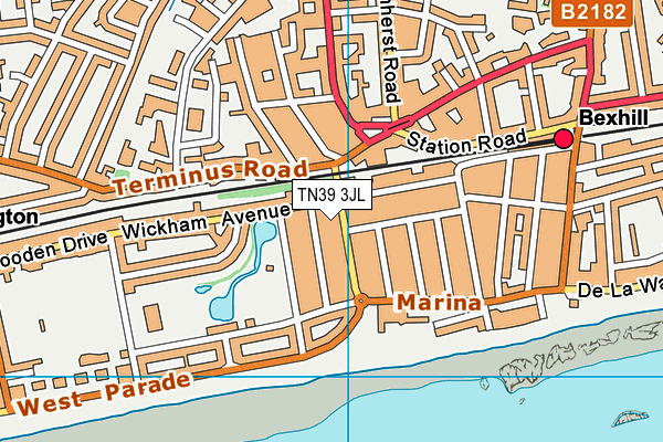 TN39 3JL map - OS VectorMap District (Ordnance Survey) TN39 3JL map - OS VectorMap District (Ordnance Survey)
