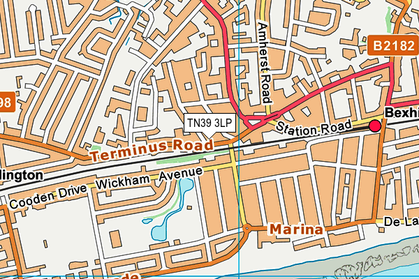 TN39 3LP map - OS VectorMap District (Ordnance Survey)