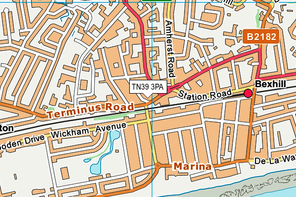 TN39 3PA map - OS VectorMap District (Ordnance Survey) TN39 3PA map - OS VectorMap District (Ordnance Survey)