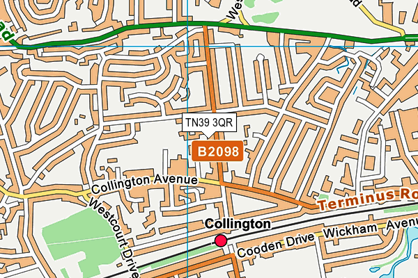 TN39 3QR map - OS VectorMap District (Ordnance Survey)
