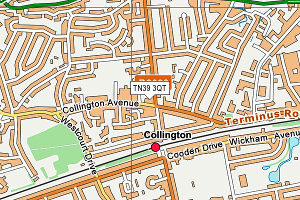TN39 3QT map - OS VectorMap District (Ordnance Survey) TN39 3QT map - OS VectorMap District (Ordnance Survey)