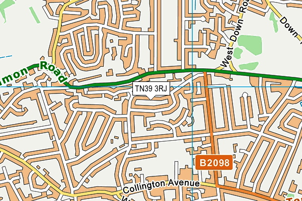 TN39 3RJ map - OS VectorMap District (Ordnance Survey) TN39 3RJ map - OS VectorMap District (Ordnance Survey)