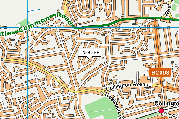 TN39 3RP map - OS VectorMap District (Ordnance Survey) TN39 3RP map - OS VectorMap District (Ordnance Survey)