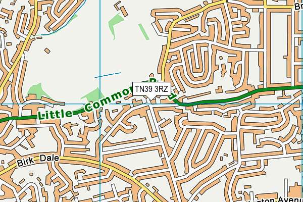 TN39 3RZ map - OS VectorMap District (Ordnance Survey)