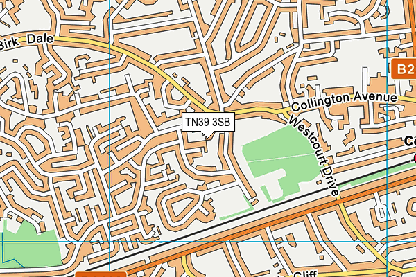 TN39 3SB map - OS VectorMap District (Ordnance Survey) TN39 3SB map - OS VectorMap District (Ordnance Survey)