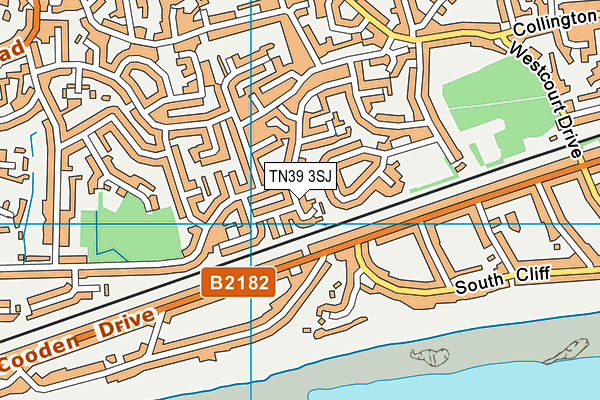 TN39 3SJ map - OS VectorMap District (Ordnance Survey) TN39 3SJ map - OS VectorMap District (Ordnance Survey)