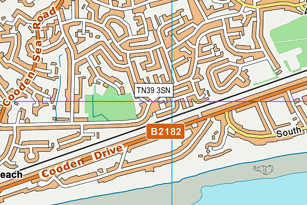 TN39 3SN map - OS VectorMap District (Ordnance Survey) TN39 3SN map - OS VectorMap District (Ordnance Survey)