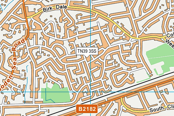 TN39 3SS map - OS VectorMap District (Ordnance Survey) TN39 3SS map - OS VectorMap District (Ordnance Survey)