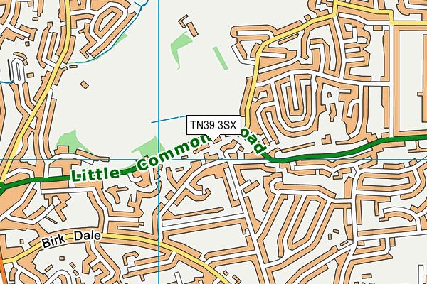 TN39 3SX map - OS VectorMap District (Ordnance Survey) TN39 3SX map - OS VectorMap District (Ordnance Survey)