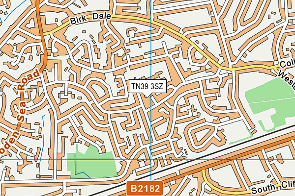 TN39 3SZ map - OS VectorMap District (Ordnance Survey) TN39 3SZ map - OS VectorMap District (Ordnance Survey)