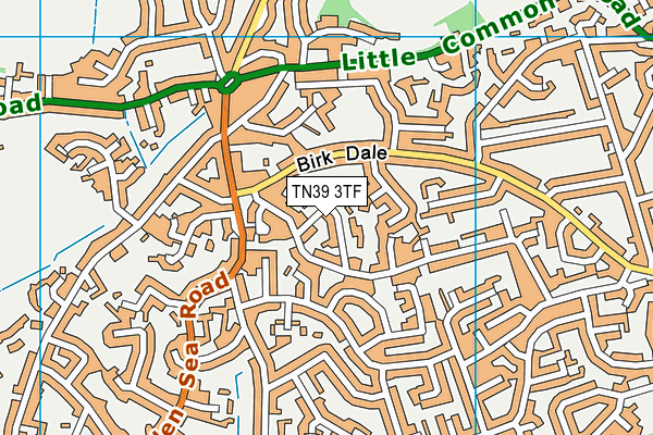 TN39 3TF map - OS VectorMap District (Ordnance Survey) TN39 3TF map - OS VectorMap District (Ordnance Survey)