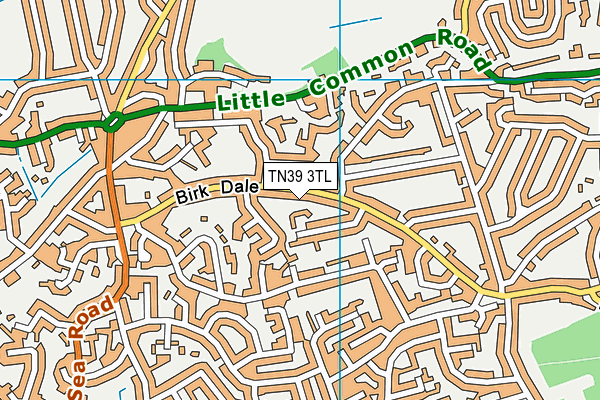 TN39 3TL map - OS VectorMap District (Ordnance Survey) TN39 3TL map - OS VectorMap District (Ordnance Survey)