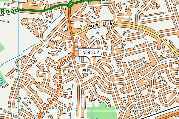 TN39 3UZ map - OS VectorMap District (Ordnance Survey)