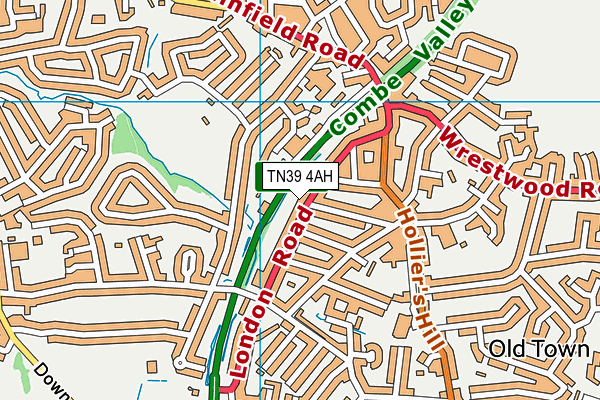 TN39 4AH map - OS VectorMap District (Ordnance Survey) TN39 4AH map - OS VectorMap District (Ordnance Survey)