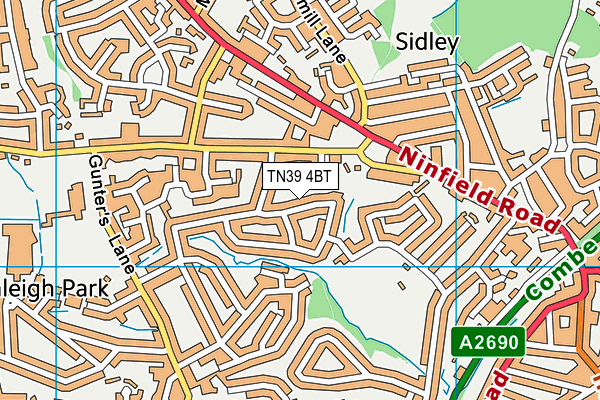 TN39 4BT map - OS VectorMap District (Ordnance Survey) TN39 4BT map - OS VectorMap District (Ordnance Survey)