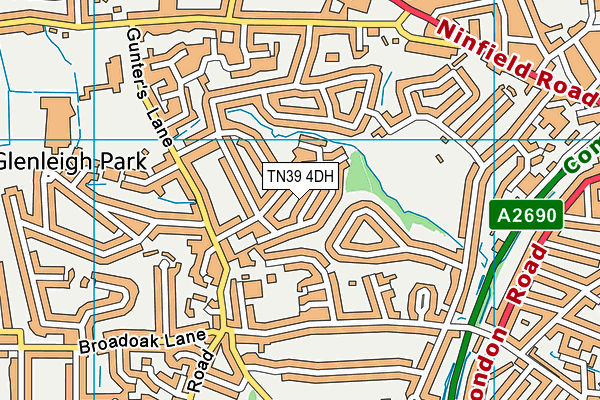 TN39 4DH map - OS VectorMap District (Ordnance Survey) TN39 4DH map - OS VectorMap District (Ordnance Survey)