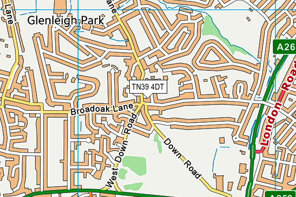 TN39 4DT map - OS VectorMap District (Ordnance Survey) TN39 4DT map - OS VectorMap District (Ordnance Survey)