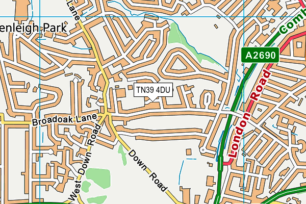 TN39 4DU map - OS VectorMap District (Ordnance Survey) TN39 4DU map - OS VectorMap District (Ordnance Survey)