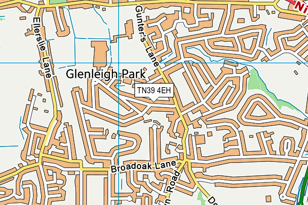 TN39 4EH map - OS VectorMap District (Ordnance Survey) TN39 4EH map - OS VectorMap District (Ordnance Survey)