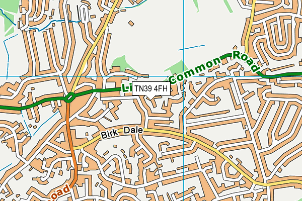 TN39 4FH map - OS VectorMap District (Ordnance Survey) TN39 4FH map - OS VectorMap District (Ordnance Survey)