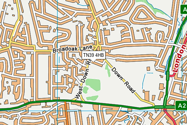 TN39 4HB map - OS VectorMap District (Ordnance Survey) TN39 4HB map - OS VectorMap District (Ordnance Survey)