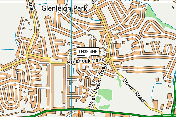 TN39 4HE map - OS VectorMap District (Ordnance Survey)